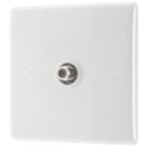 British General 800 Series 1-Gang F-Type Satellite Socket White