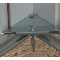 Yardmaster  7' 6" x 6' (Nominal) Apex Shiplap Metal Shed Brown