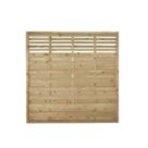 Forest Kyoto  Slatted Top Fence Panels Natural Timber 6' x 6' Pack of 10