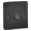 Knightsbridge Raised Edge Rounded 10AX 1-Gang 1-Way Double Pole Switch  Matt Black