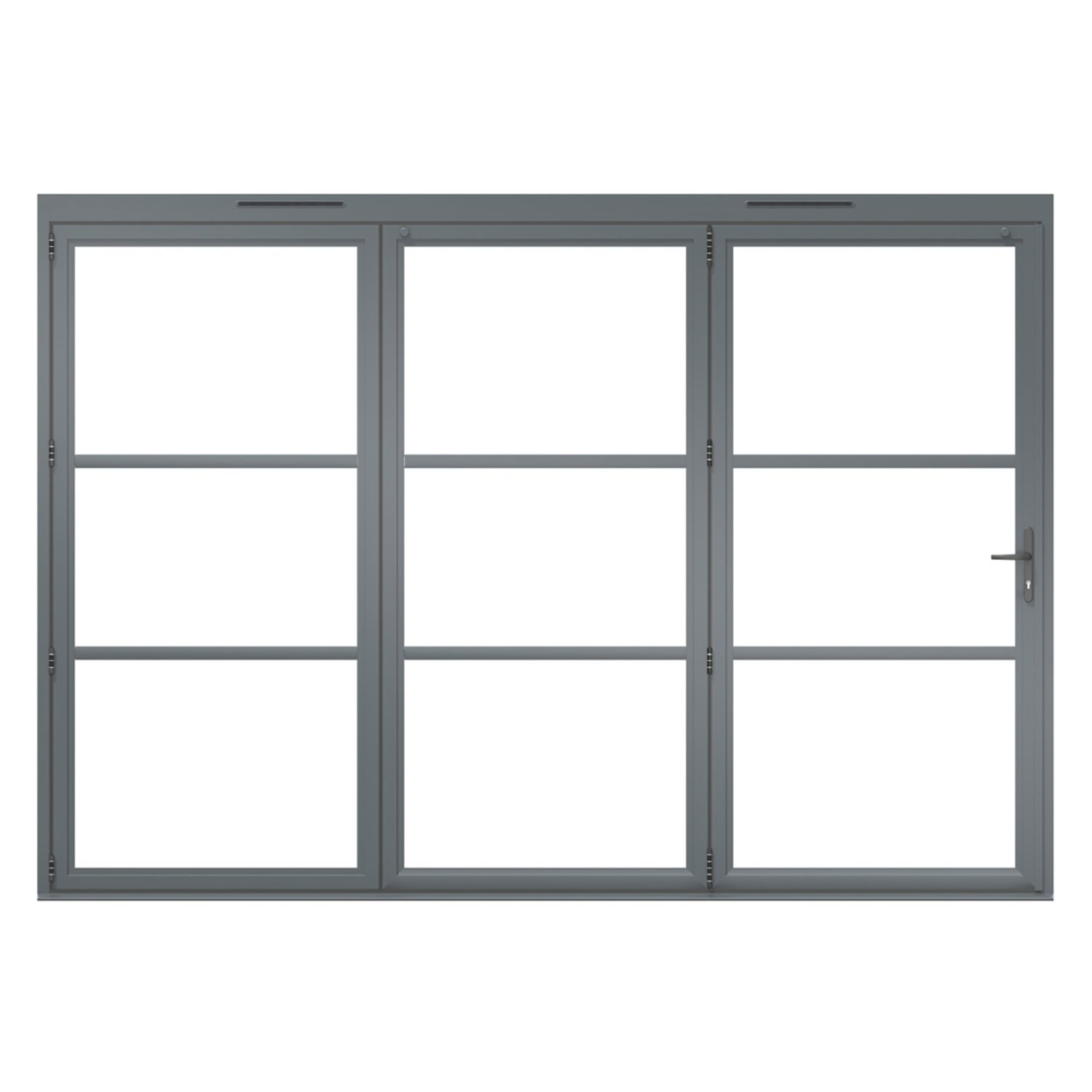Green & Taylor Heritage 3-Door Anthracite Grey Aluminium Bi-Fold Patio Left-Hand Opening External Doors 2090mm x 2990mm (169CT)