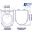 Croydex Eyre Soft-Close with Quick-Release Toilet Seat Thermoset Plastic White