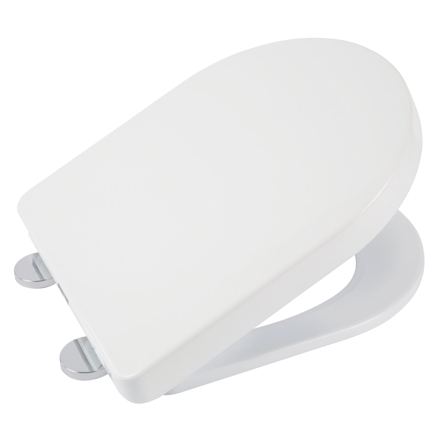 Croydex Eyre Soft-Close with Quick-Release Toilet Seat Thermoset Plastic White (169FH)