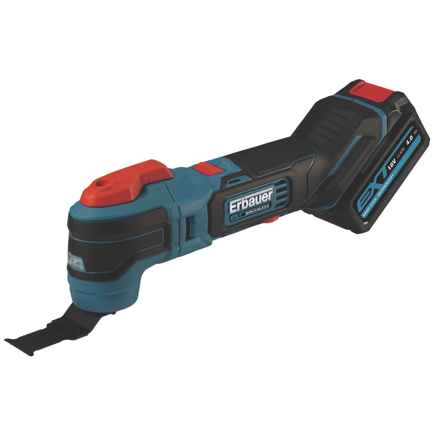 Erbauer EMT18-Li-QC 18V 1 x 4.0Ah Li-Ion EXT Brushless Cordless Multi-Tool (169FV)