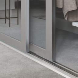 Spacepro Shaker 2-Door Sliding Wardrobe Door Kit Cashmere Frame Mirror Panel 1145mm x 2260mm