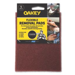 Oakey   Multi-Material Flexible Removal Pads 150mm x 115mm Burgundy 5 Pack