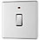LAP  20A 1-Gang DP Boiler Switch Brushed Stainless Steel with LED