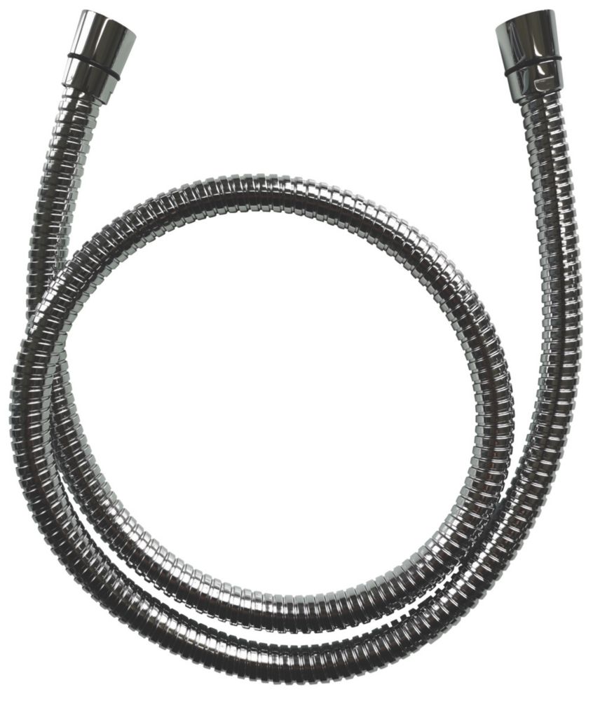 Swirl Shower Hose Chrome 10mm x 2m - Screwfix