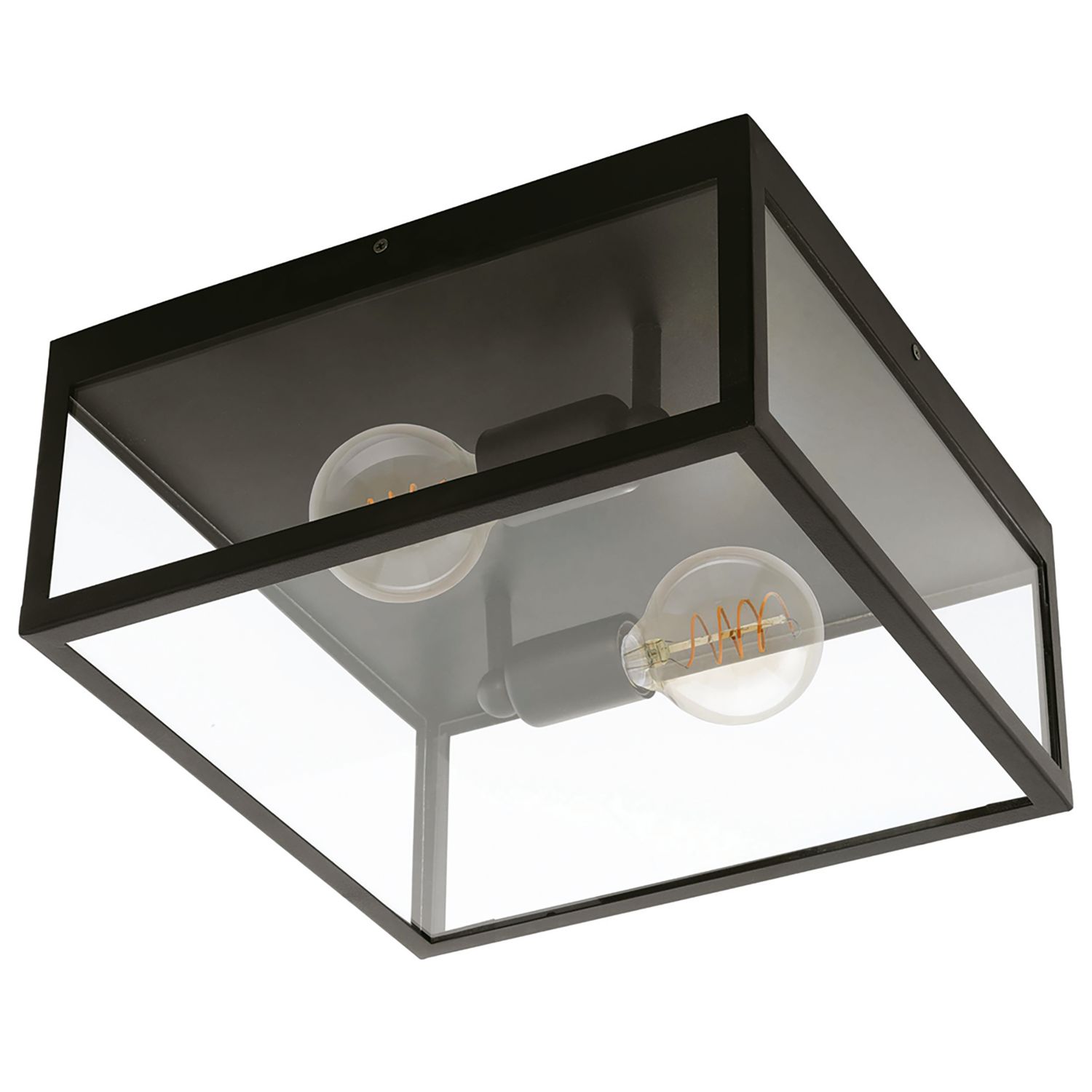 Eglo Charterhouse Twin Ceiling Light Black (169PL)