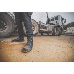 Amblers AS606 Size 9 Womens Black Water-Resistant Steel Toe Cap Safety Boots