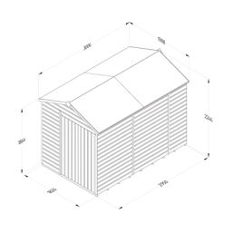 Forest Beckwood 6' x 9' 6" (Nominal) Apex Shiplap Timber Shed