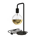 Calex  LED Table Lamp with Mirror Gold G125 Bulb Black 4W 200lm