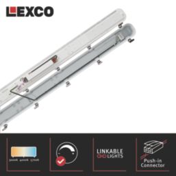 Lexco Alrai Single 6ft LED Dimmable CCT Batten 70W 4900-9800lm 220-240V