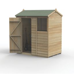 Forest Beckwood 6' x 4' (Nominal) Reverse Apex Shiplap Timber Shed with Assembly