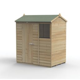 Forest Beckwood 6' x 4' (Nominal) Reverse Apex Shiplap Timber Shed with Assembly