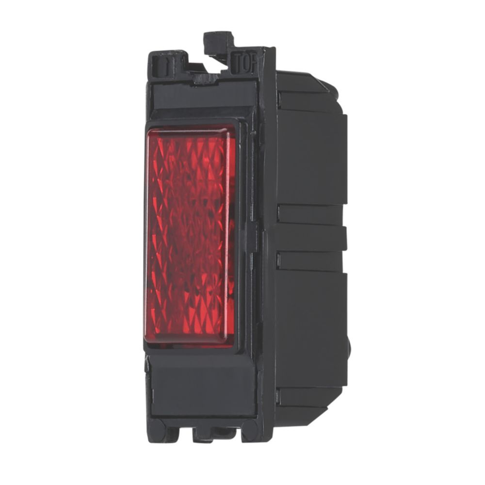 Contactum  Red Neon Power Indicator with Black Inserts 230V