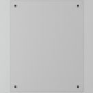 Splashback  Clear with Matt Black Caps Kitchen Splashback 600mm x 750mm x 4mm