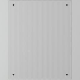 Splashback  Clear with Matt Black Caps Kitchen Splashback 600mm x 750mm x 4mm