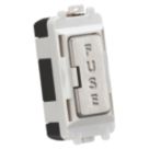 Knightsbridge  13A Grid Fused Spur Brushed Chrome