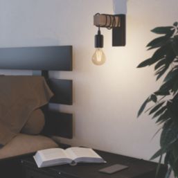 Eglo Townshend Wall Light Black/Brown