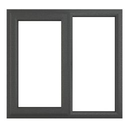 Crystal  Left-Hand Opening Clear Triple-Glazed Casement Anthracite on White uPVC Window 1190mm x 1040mm
