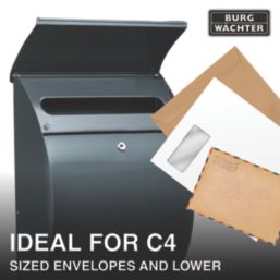 Burg-Wachter Riviera Post Box Anthracite Metallic