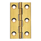 Self-Colour  Solid Drawn Butt Hinges 64mm x 35mm 2 Pack