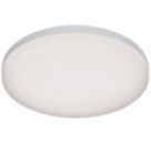 Saxby Eros  LED Bathroom & Indoor Flush Ceiling Light Silver/White 22W 1900lm