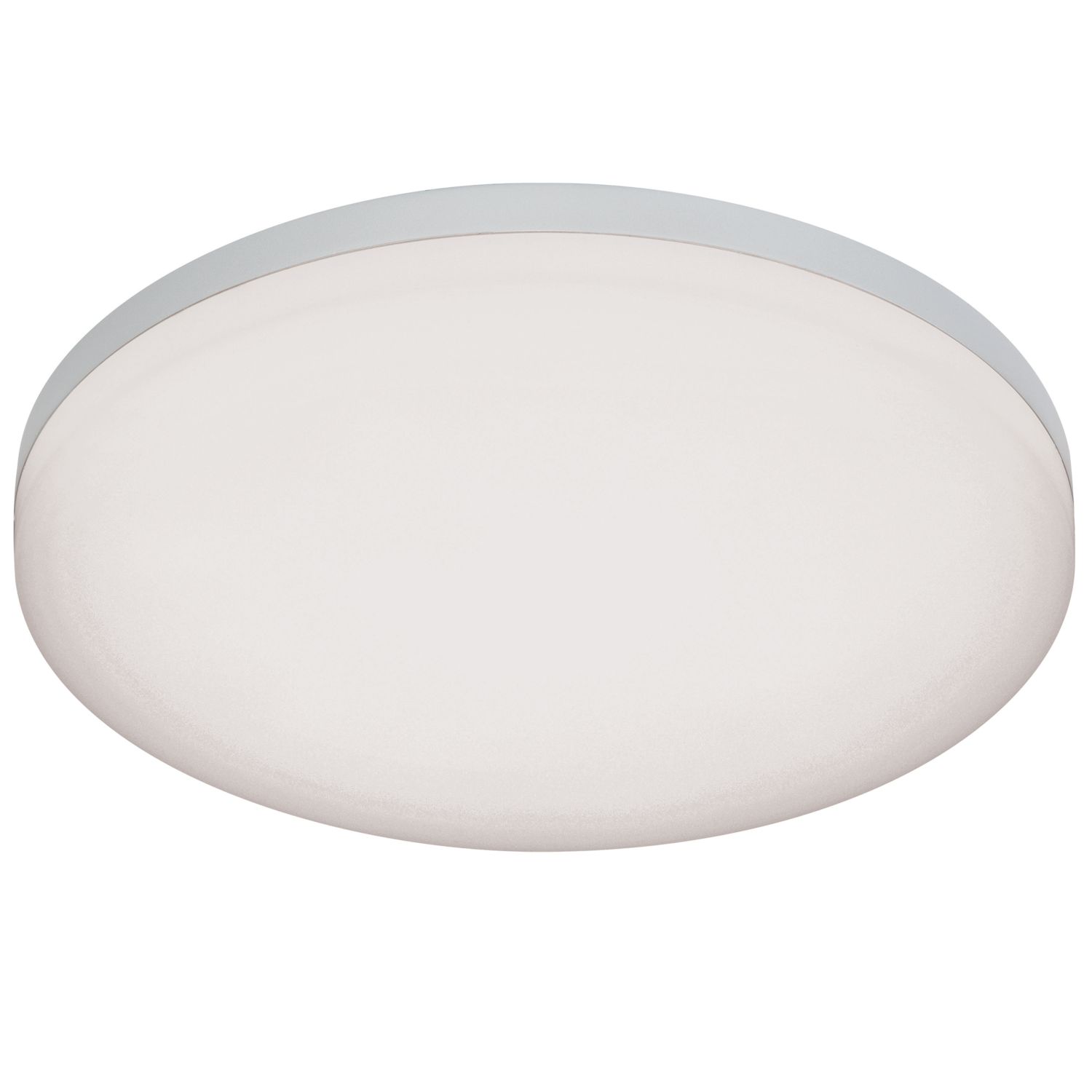 Saxby Eros LED Bathroom & Indoor Flush Ceiling Light Silver/White 22W 1900lm (170RE)
