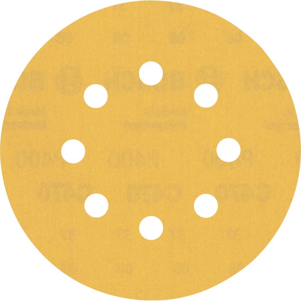 Bosch Expert C470 400 Grit 8Hole Punched Wood Sanding Discs 125mm 50
