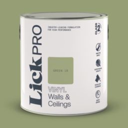 LickPro  2.5Ltr Green 18 Vinyl Matt Emulsion  Paint