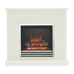 Be Modern Linmere Electric Fireplace White 1120mm x 330mm x 995mm