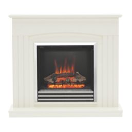 Be Modern Linmere Electric Fireplace White 1120mm x 330mm x 995mm