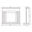 Be Modern Linmere Electric Fireplace White 1120mm x 330mm x 995mm