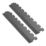 Garage Floor Tile Company X-Joint 5mm Interlocking Floor Tile Edge Ramps Graphite 497mm x 90mm 2 Pack