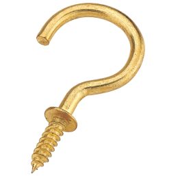 Large J Picture Hooks - Brass - 2 Pack