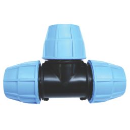 FloPlast 496124 MDPE Compression Equal Tee 25mm