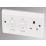 MK Logic Plus 45A 2-Gang DP Cooker Switch & 13A DP Switched Socket White