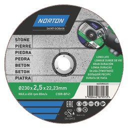 Norton  Masonry/Stone Cutting Disc 9" (230mm) x 2.5mm x 22.2mm
