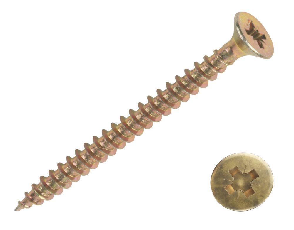 Small Head Wood Screws DRAPER 63502 200 Goldscrews C/versenkt 4.0 X 30 45mm Screws Screwfix