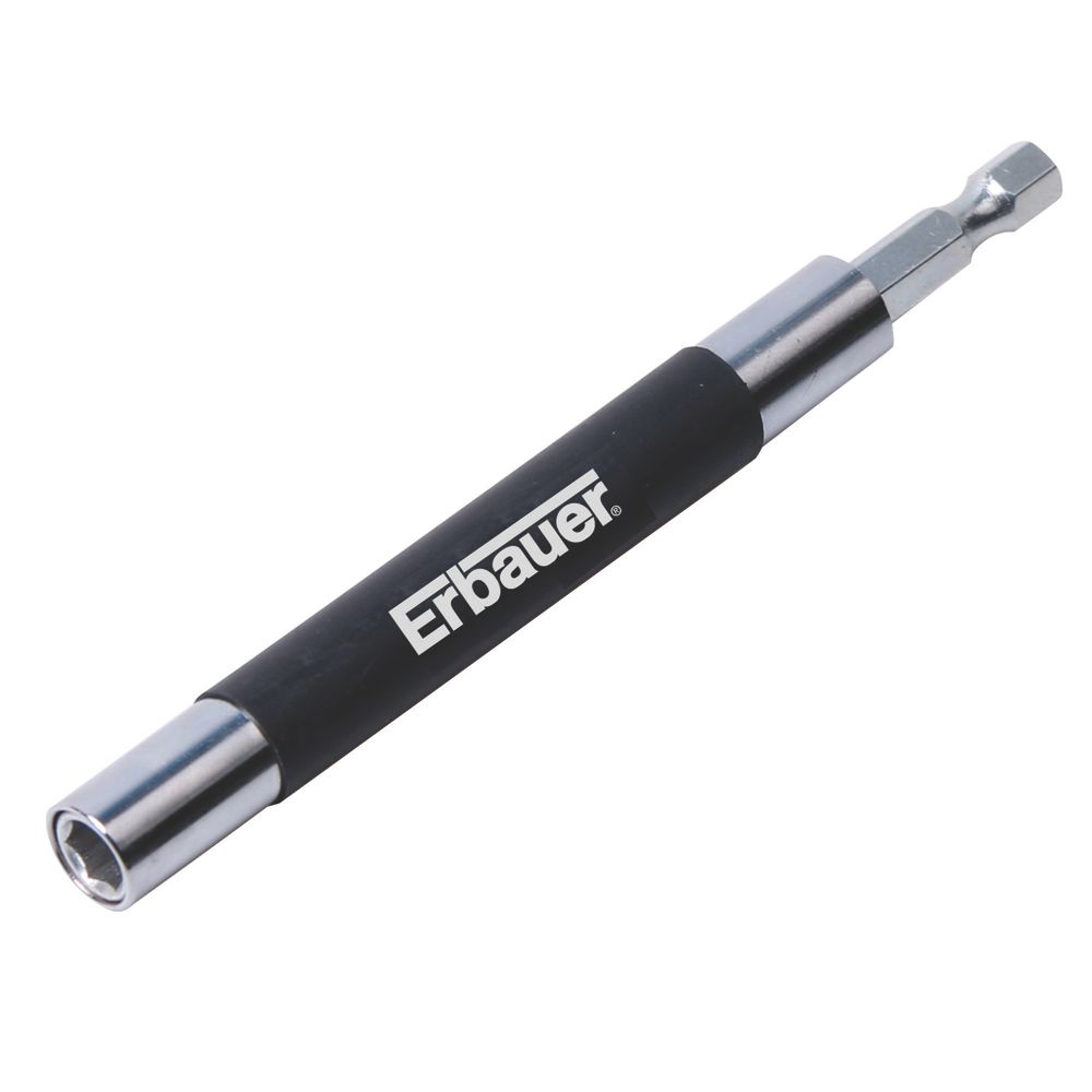 Erbauer 1/4" Hex Retracting Bit Holder 120mm Screwfix