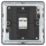 Knightsbridge SFC6AT 1-Gang RJ45 Anthracite with Colour-Matched Inserts