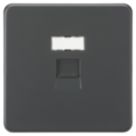 Knightsbridge SFC6AT 1-Gang RJ45 Anthracite with Colour-Matched Inserts