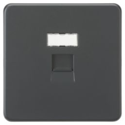 Knightsbridge SFC6AT 1-Gang RJ45 Anthracite with Colour-Matched Inserts