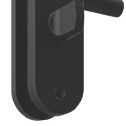Cooke & Lewis Asker Fire Rated WC Lever on Backplate Handle Pair Matt Black