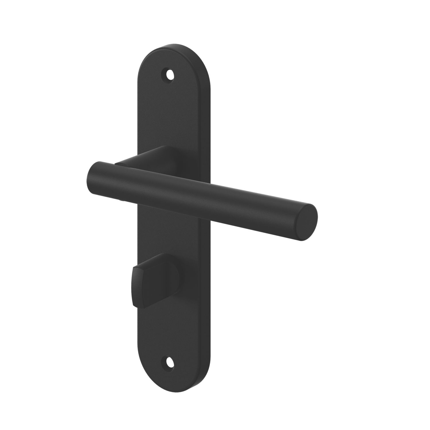 Cooke & Lewis Asker Fire Rated WC Lever on Backplate Handle Pair Matt Black (171CM)