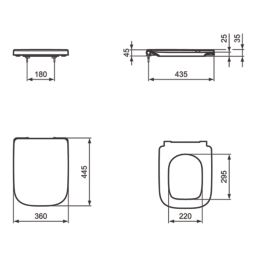 Ideal Standard i.life A Soft-Close BTW Toilet w/ Concealed Cistern Dual-Flush 6/4Ltr