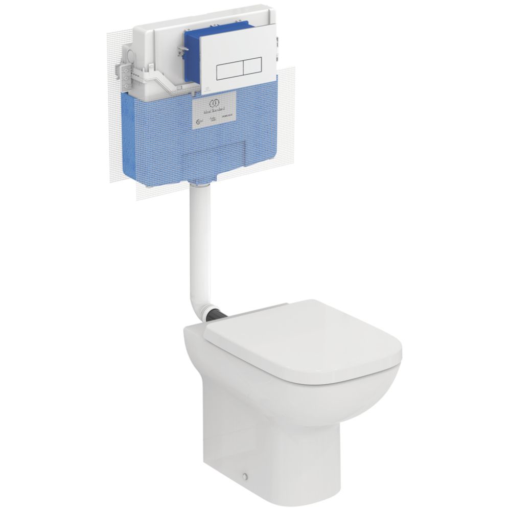 Ideal Standard i.life A Soft-Close BTW WC with Concealed Cistern Dual-Flush 6/4Ltr