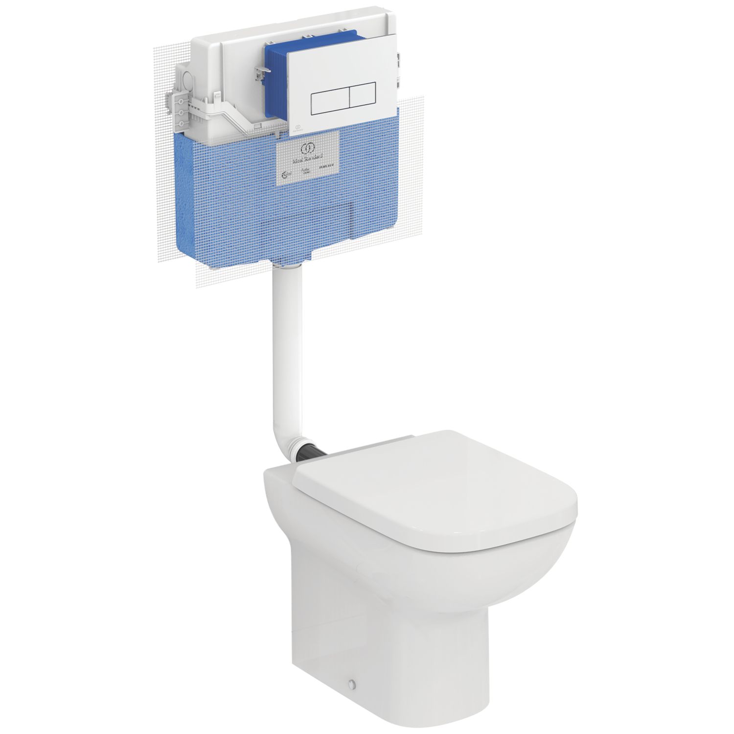 Ideal Standard i.life A Soft-Close BTW Toilet w/ Concealed Cistern Dual-Flush 6/4Ltr (171HM)