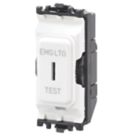 MK Grid Plus 20A Grid DP Key Switch White  with Colour-Matched Inserts